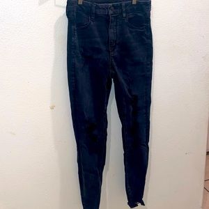 Black ripped skinny jeans